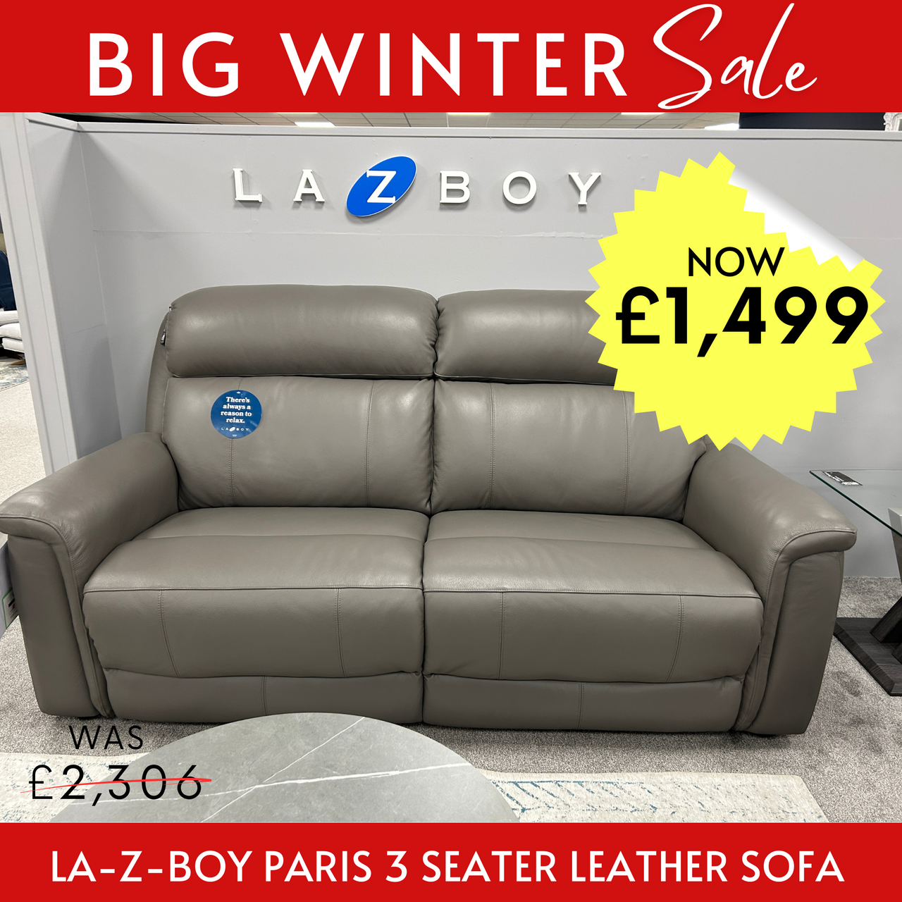 LaZboy Paris 3 Seater Sofa