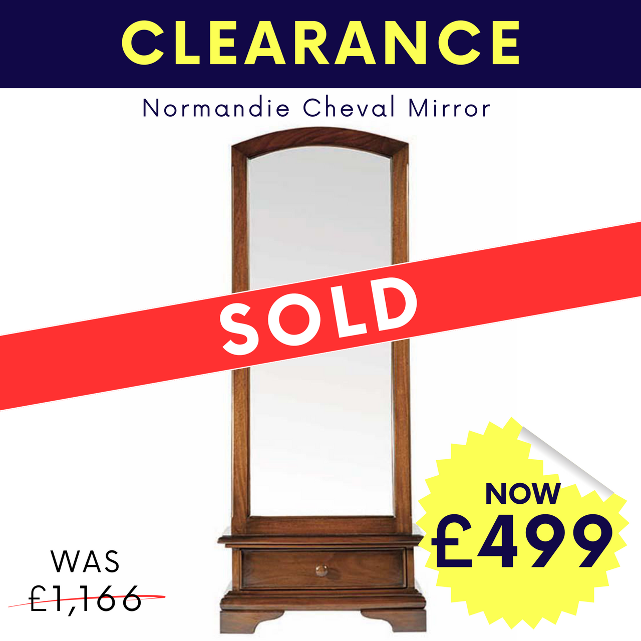 Normandie Cheval Mirror