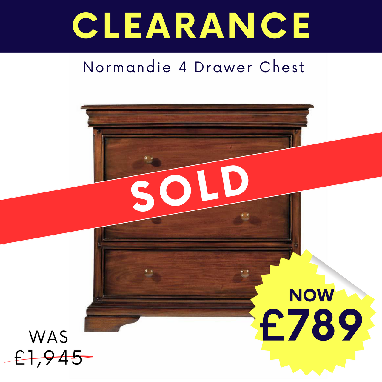 Normandie 4 Drawer Chest