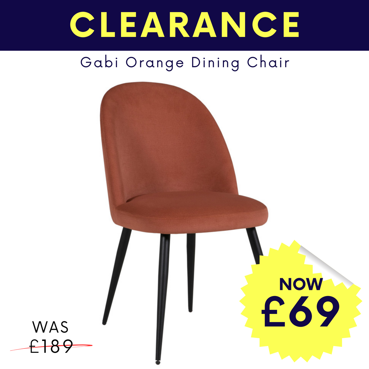 Gabi Dining Chair Orange