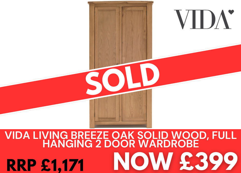 Vida Living Breeze Double Wardrobe