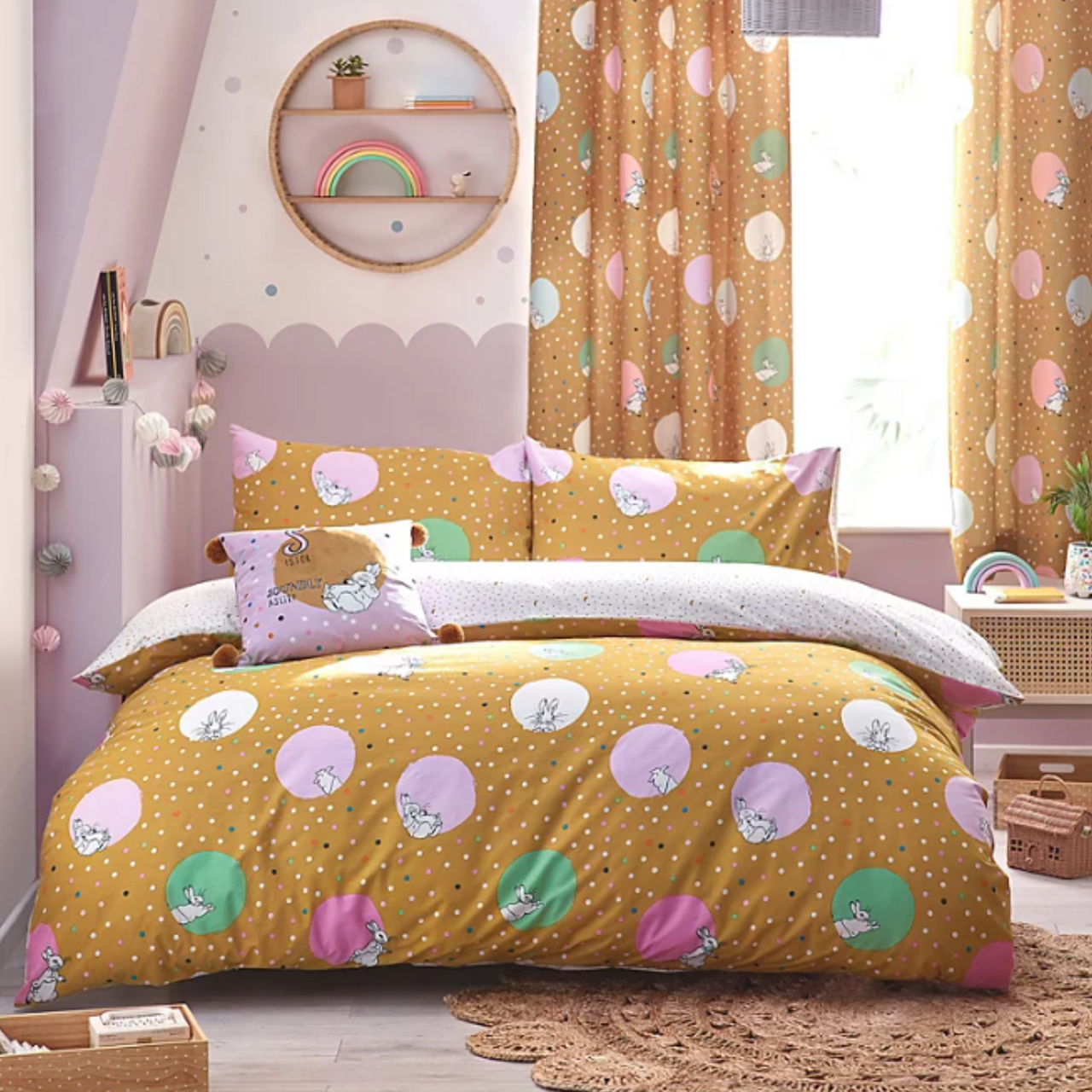 Dotty Peter Rabbit™ Duvet Cover Set Ochre