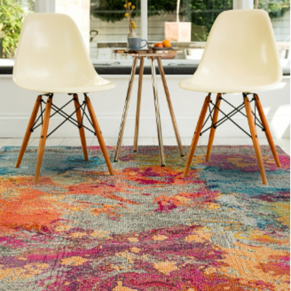 Colours Cloud Galactic Multi-Colour Abstract Rug